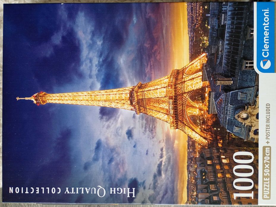 Пъзел на Санторини, нощен Париж и Манхатън  1000 части