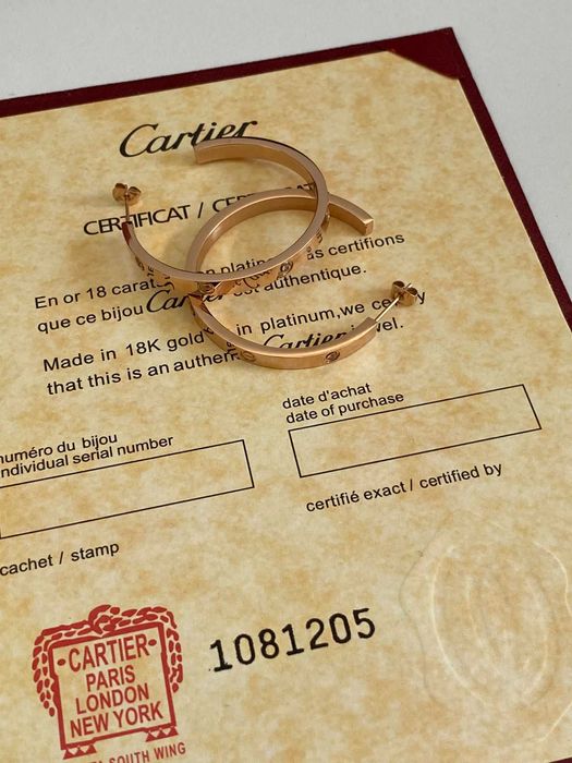 Cercei Cartier LOVE Rose Gold 750 Diamond