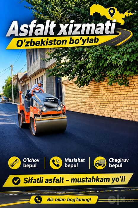 Asfalt xizmatlari katok freza atxot
