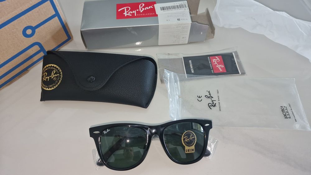 Ochelari Ray Ban original Wayfarer, Negru, 54-18-150 Standard
