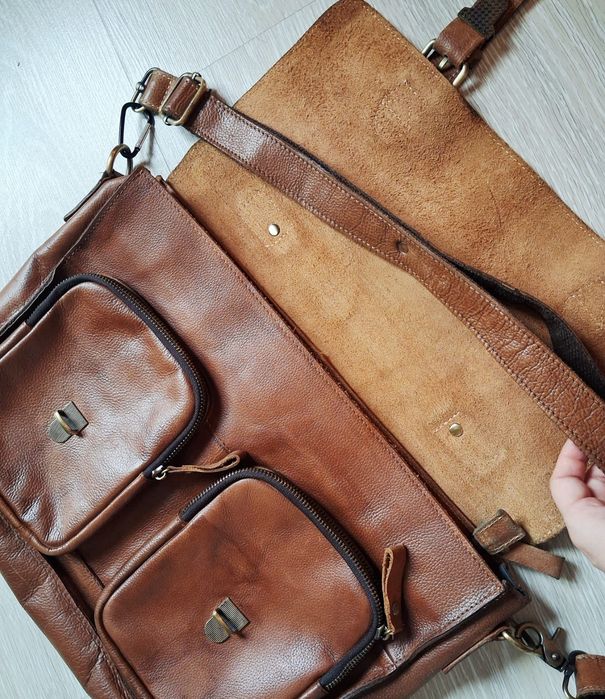 Кожанный портфель Новый. Италия