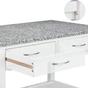 Кухненска количка с 2 чекмеджета Relaxdays