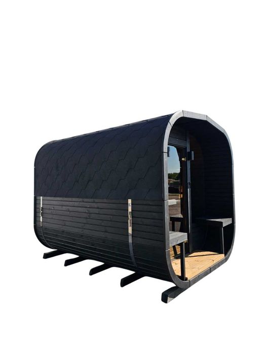 Sauna de exterior model CUBE cu terasa 3mX2.4mx2.4m OFERTA PASTE 2026