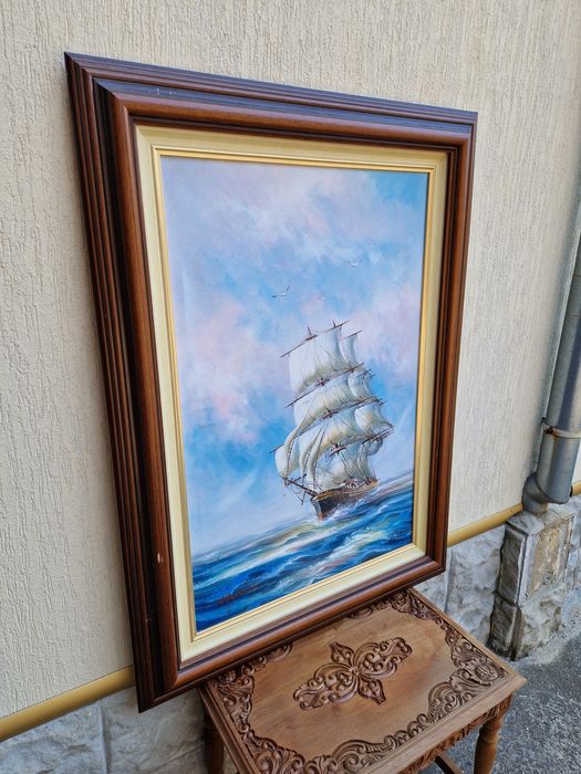 Прекрасна голяма картина масло върху платно