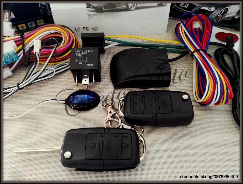 Автоаларма Octopus Yk82. Два сгъваеми ключа + Вдигане на стъкла