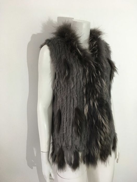 Елек естествен косъм лисица и заек 2 модела С/М