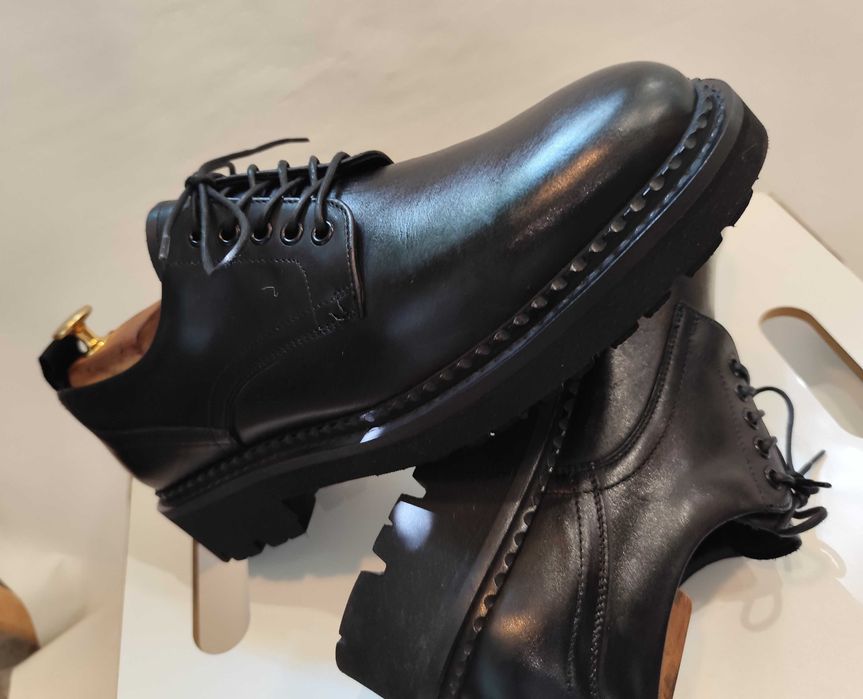 Pantofi derby de lux 43 42.5 Emporio Armani NOI piele naturala moale