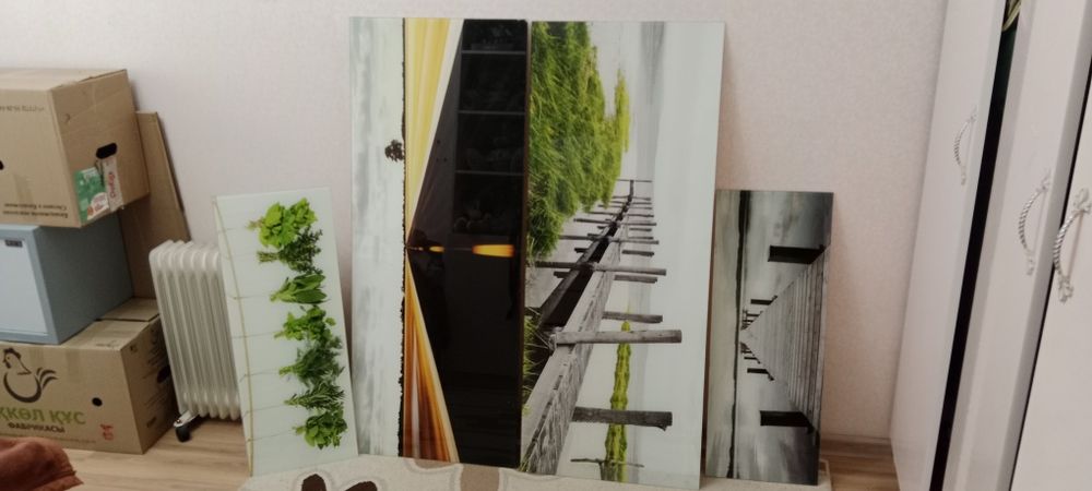 Картинка на стену из стикла новый