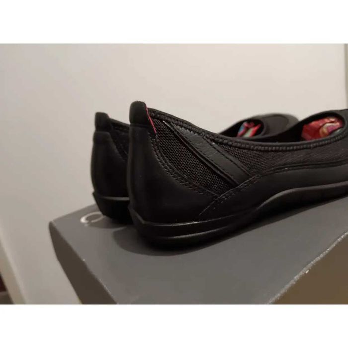 Balerini noi ECCO, piele naturala