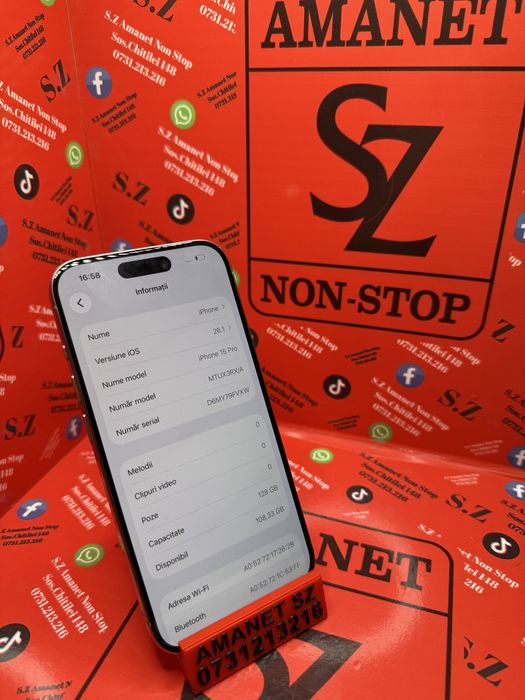 Iphone 15 Pro 87% Baterie Amanet SZ Non Stop