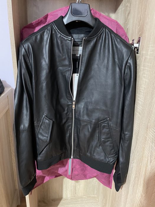 Geaca din piele naturala Calvin Klein