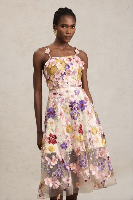 Fleur Halo миди рокля