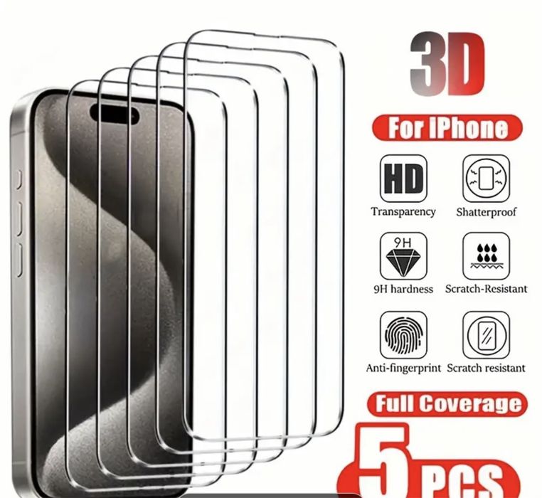 Стъклен протектор за Iphone 15 pro и Iphone 15 pro max