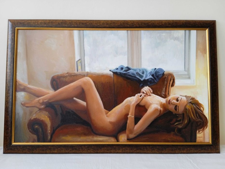 Уникално Красива Картина - ”ЛОРИ” - Масло на Платно, в красива рамка