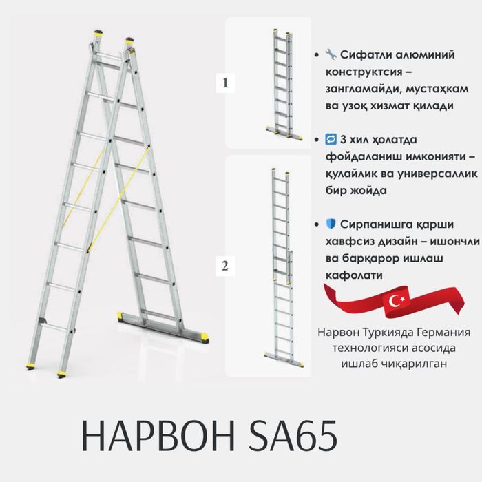 Turkiya Narvonlari. лестница, Alyumin narvon.