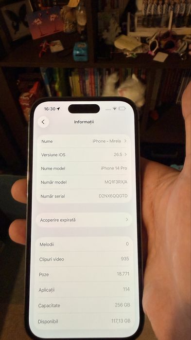 iPhone 14 Pro 256GB, Deep Purple - impecabil, full box