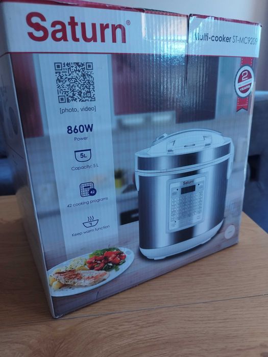 ЧИСТО НОВ Мултикукър Saturn ST-MC9209 (5L, 42 програми) – Неизползван