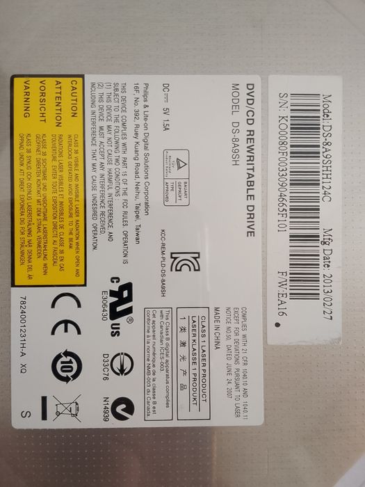 DVD-привод Lite-On DS-8A9SH для ноутбука