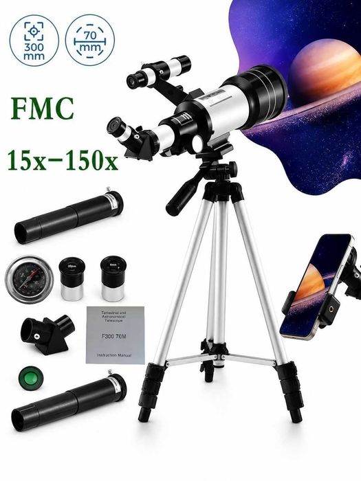 Astronomik teleskop F30070M– 150 x martagacha yaqinlashtirish