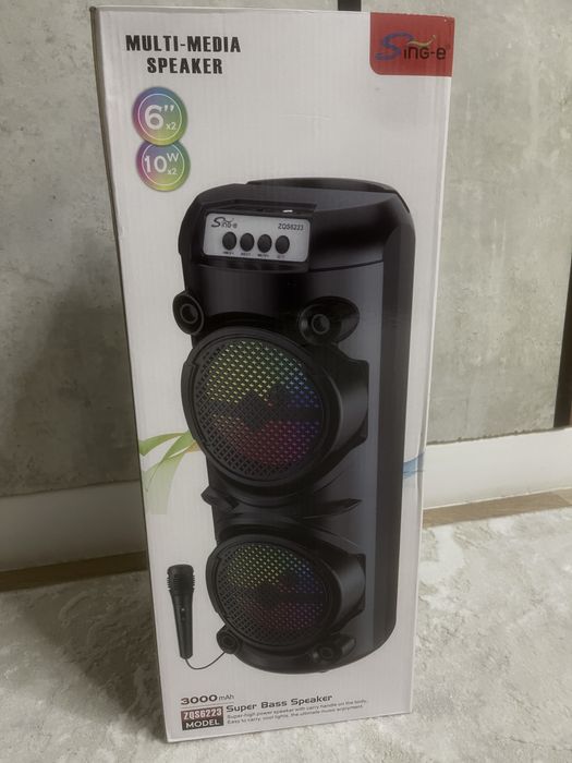 Портативная колонка с микрофоном SinG-e