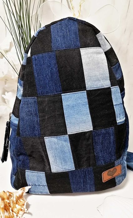 Ръчно изработена дънкова раница