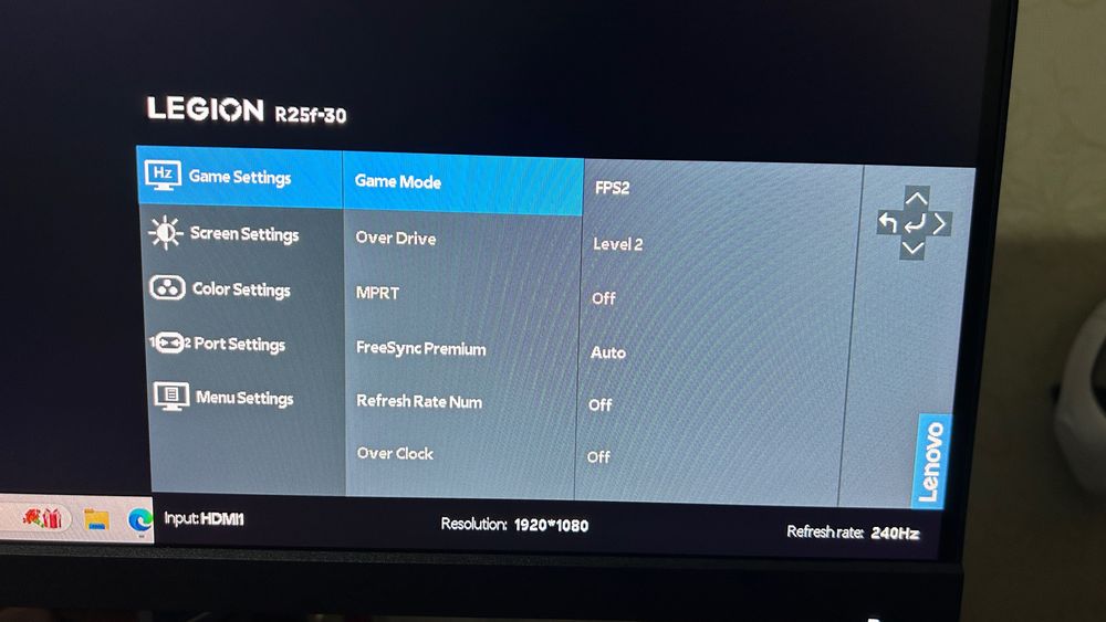 Монитор Lenovo Legion 1080p, 280Hz, 0.5ms
