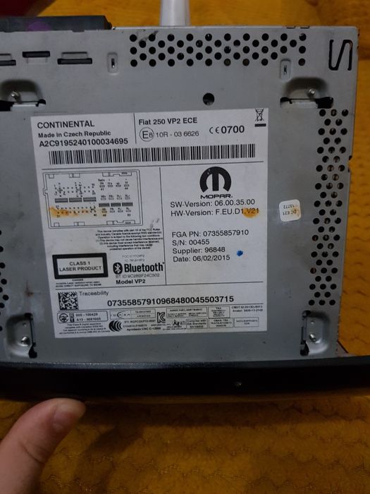 Vand media player/unitate cd/casetofon cd player,radio Fiat DUCATO 250