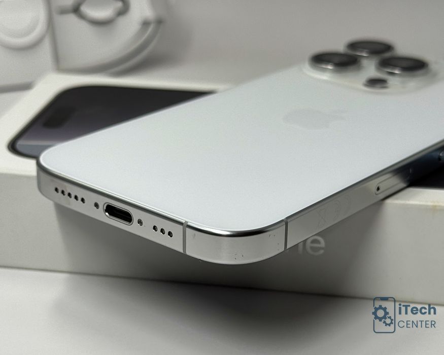 iPhone 16 Pro, 128GB, White, 90% батерия, КАТО НОВ, 1г. ГАРАНЦИЯ!