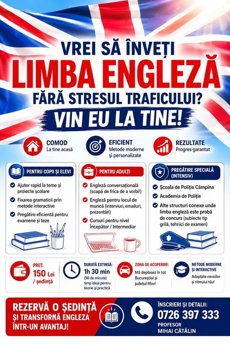 Meditații engleză  București