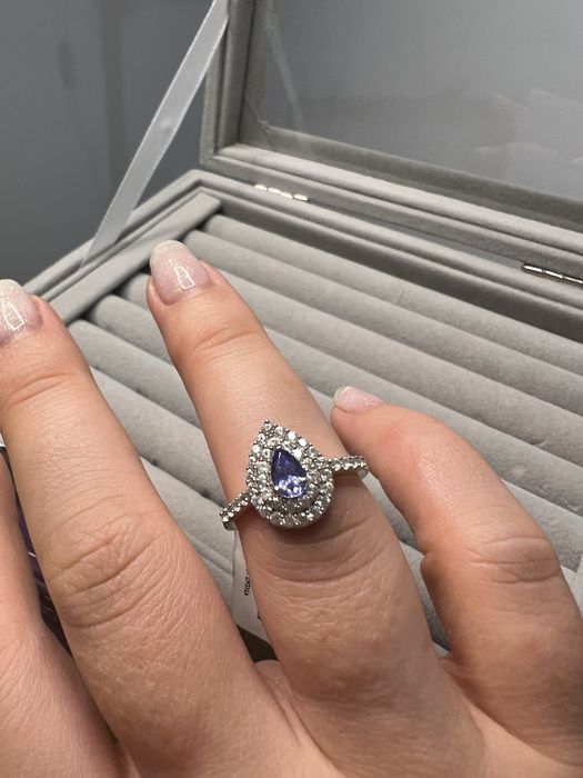 Inel cu tanzanit natural & zircon – argint 925