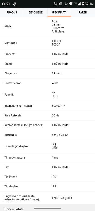 Monitor Samsung 4K 28"