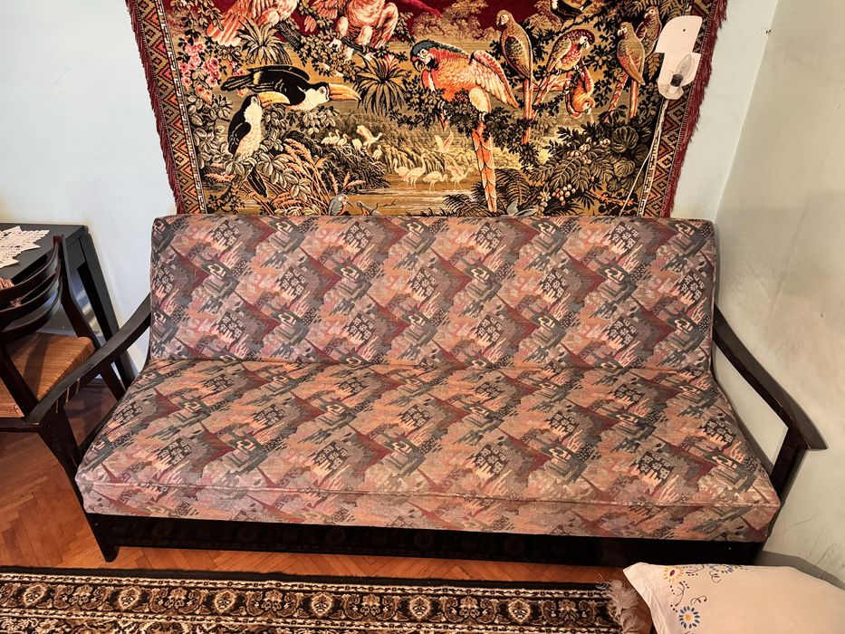 Canapea extensibila cu lada de depozitare VINTAGE