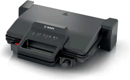 Gratar electric Bosch 2000 W, Contact grill, temperatura reglabila