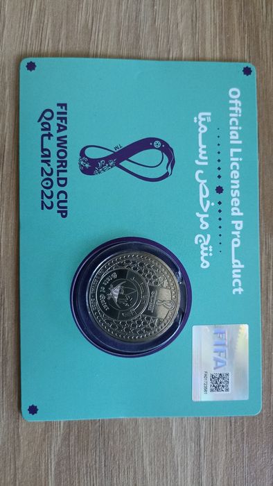 Монета Qatar 2022 FIFA World Cup Катар футбол