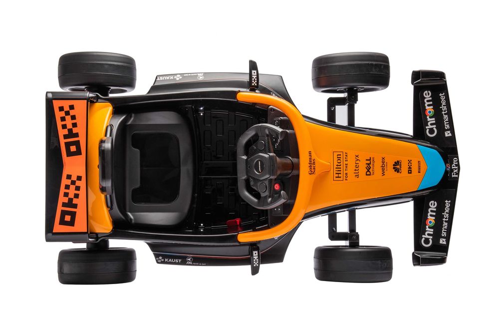 Masinuta electrica Formula 1 McLaren Racing 2x 35W 12V, scaun tapitat