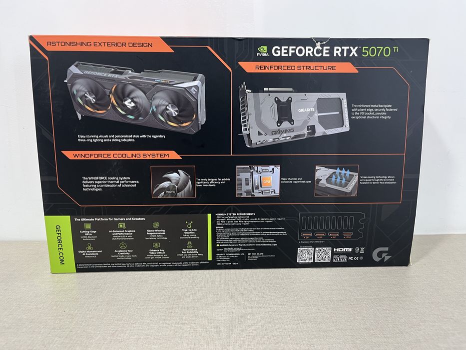 Placa Video Gigabyte GeForce RTX 5070TI Gaming OC 16G Produs Nou Sigilat