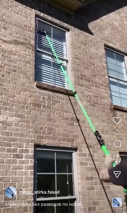 Мойка окон и фасада без автовышки