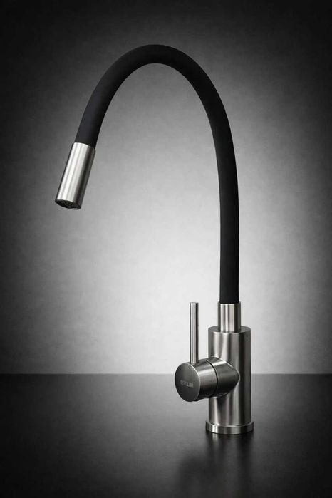 Stellum STM-501 Смеситель для кухни с гибким изливом BLACK