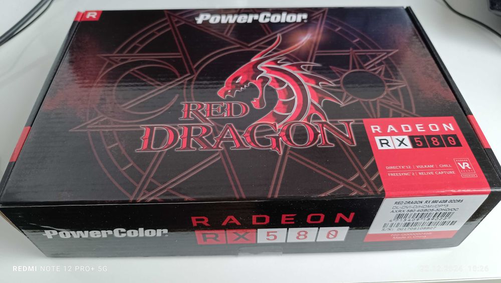 видеокарта PowerColor Radeon RX 580 Red Dragon V2 OC 4GB GDDR5