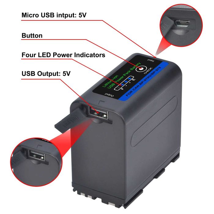 Acumulator foto BP-970G BP-975 8400mAh Canon EOS C100 XH G1 XF100 XM2