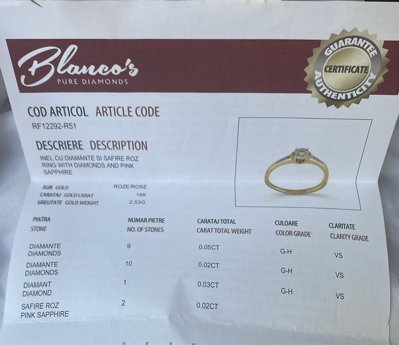 Vand inel de logodna