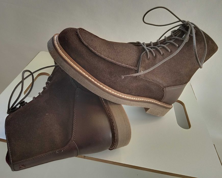 Ghete lace up 41 moc toe premium R. Island NOI piele naturala moale