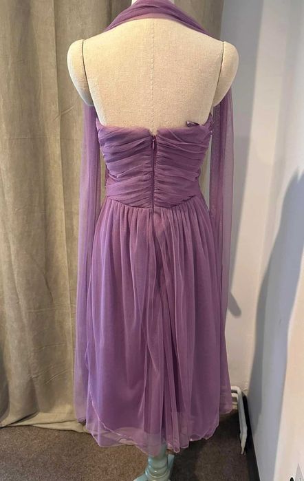 Rochie de ocazie din tulle, lila, midi, XS