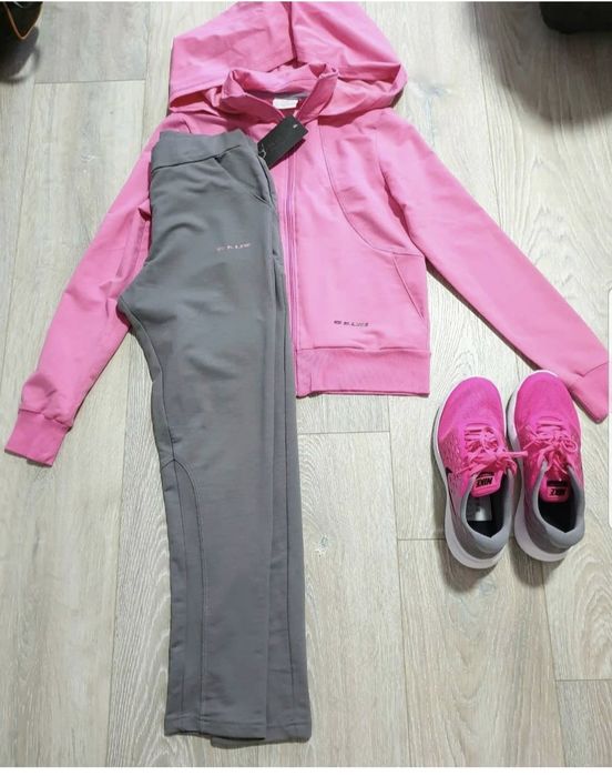 Trening dama roz fucsia, bumbac organic, nou;