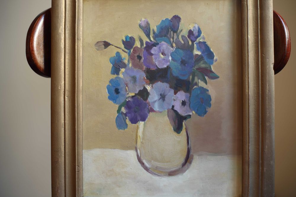 Tablou original Dan Ionescu 34,5 x 27 cm ulei pe carton