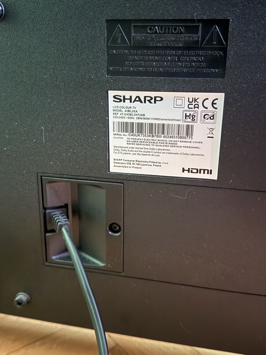 Sharp 40″ 4K UHD Smart TV – Android, Отлично състояние