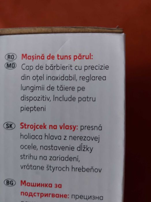 Masina pentru tuns parul, noua, 220V, cu accesoorii