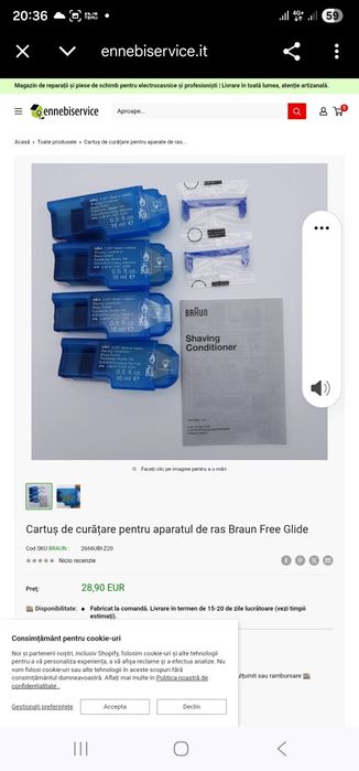 Aparat de ras Braun 6610 FreeGlider +Cartuse Nou Anti Iritation