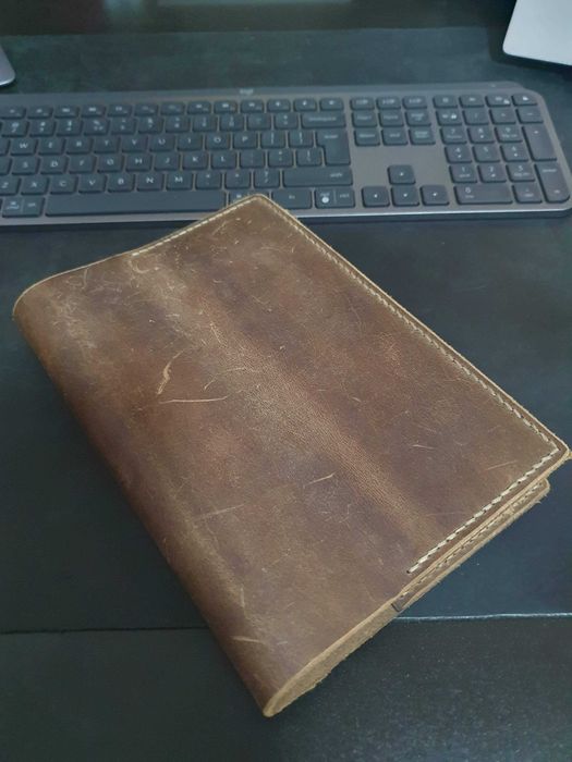 Кожен тефтер, естествена кожа