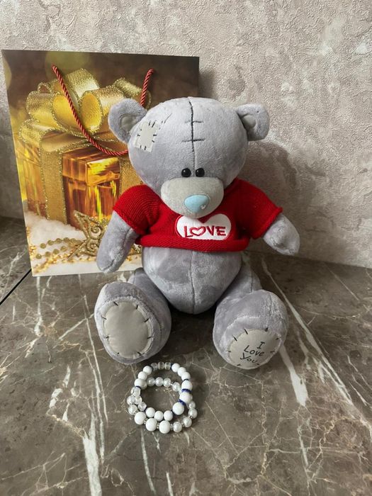 мишка плюшевая очень качественная